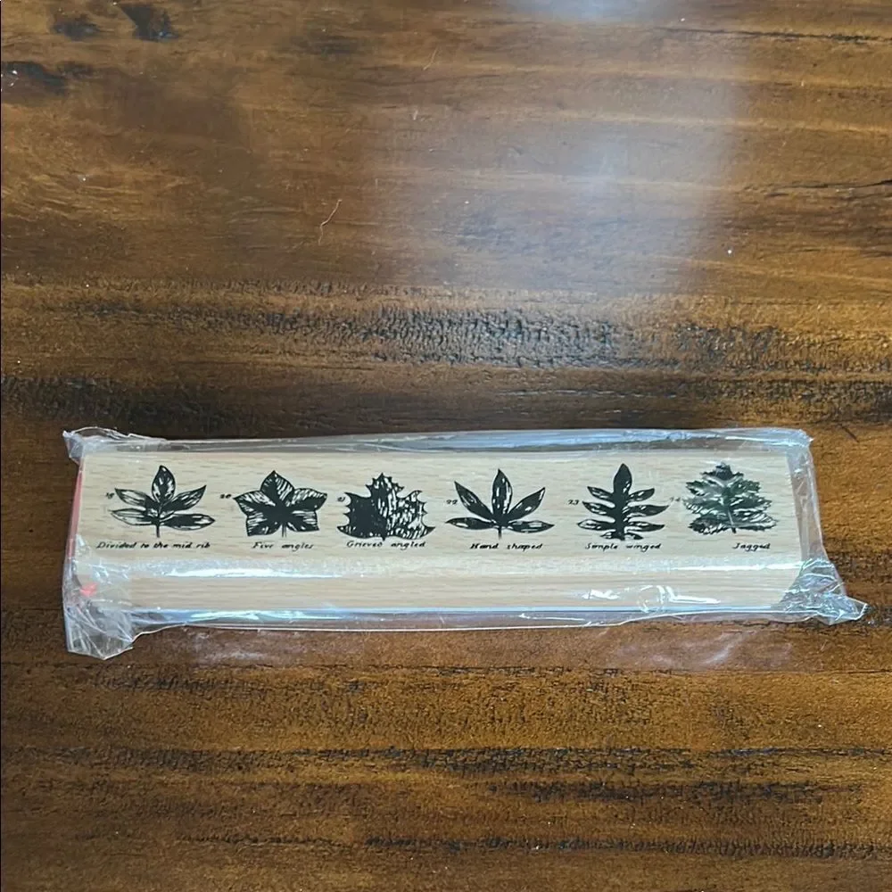 Wooden Botanical Stamp Set